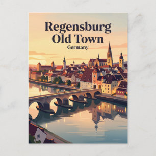 Cartão Postal Centro Histórico de Regensburg (Altstadt) & Ponte