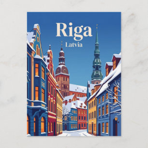 Cartão Postal Centro Histórico de Riga Letônia