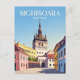 Cartão Postal Centro Histórico de Sighisoara Romênia