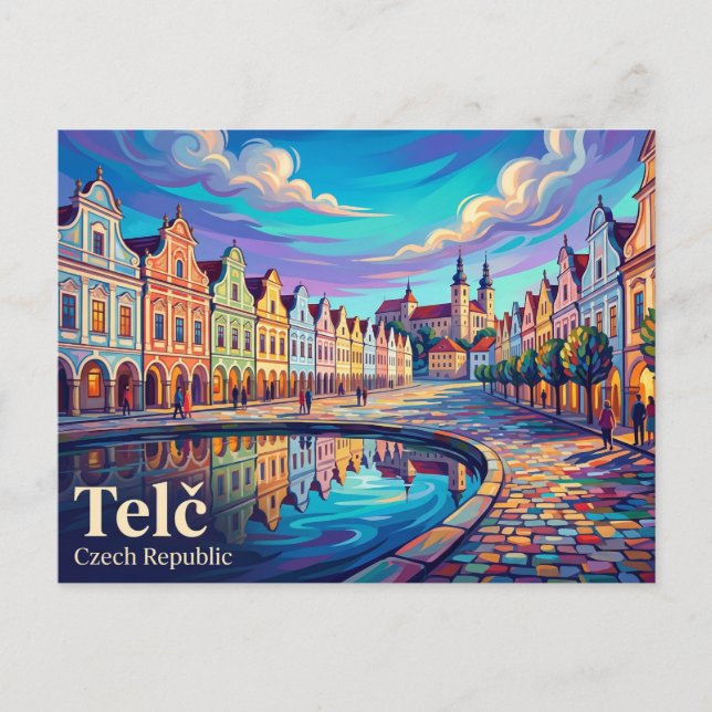Cartão Postal Centro Histórico de Telč República Tcheca (Frente)