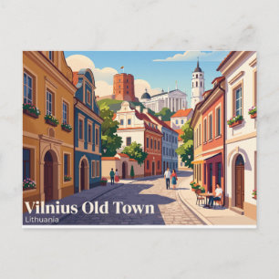 Cartão Postal Centro Histórico de Vilnius Lituânia