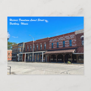 Cartão Postal Centro histórico Fairbury Illinois