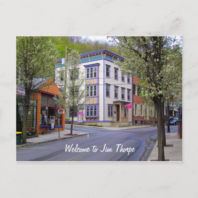Cartão Postal Centro Jim Thorpe, PA (Frente)