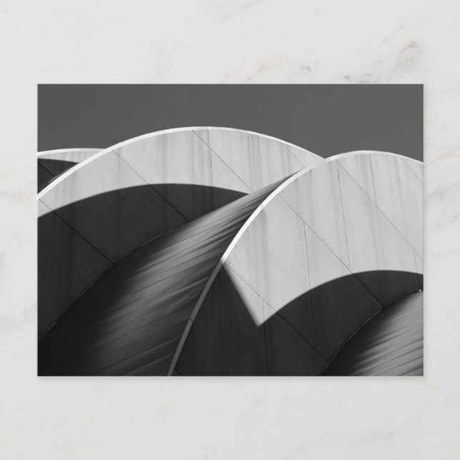 Cartão Postal Centro Kauffman Curvas Preto e Branco (Frente)