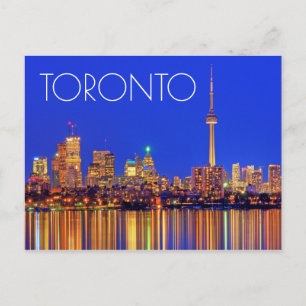 Cartão Postal Centro Toronto skyline à noite