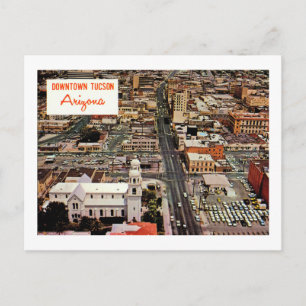 Cartão Postal Centro Tucson, Arizona Vintage