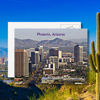 Cartão Postal Centro View of Phoenix, Arizona