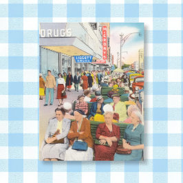 Cartão Postal Centro Vintage. Petersburg, Flórida