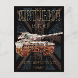 Cartão Postal Centurion MK 5 MBT. Tanque de Batalha Principal Br