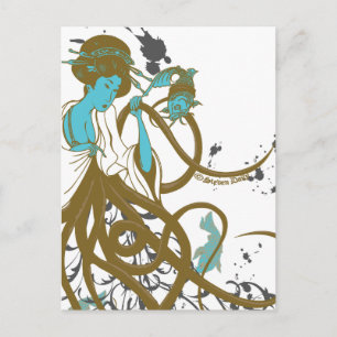 Cartão Postal Cephalopod Sushi