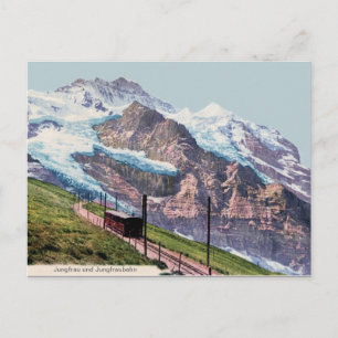Cartão Postal cerca de 1900 Caminho de ferro Montanhês Jungfrau