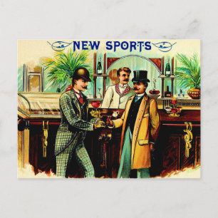 Cartão Postal cerca de 1900 - Nova etiqueta da caixa de charutos