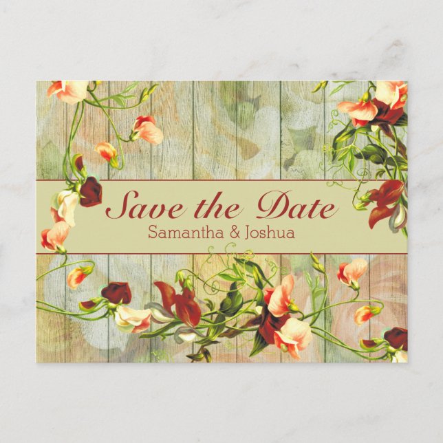 Cartão Postal Cerca Pintada com Flores de Mola (Frente)