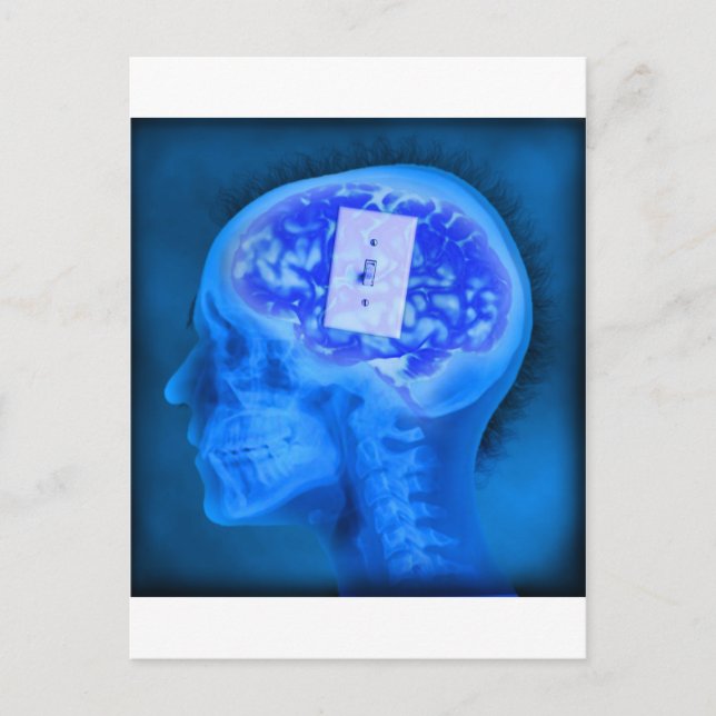 Cartão Postal cérebro desligado (Frente)