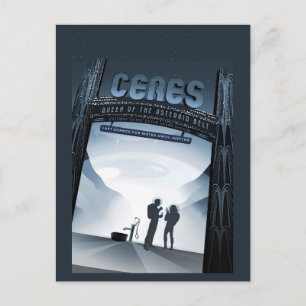 Cartão Postal Ceres Dwarf Planet Space Sci Fi