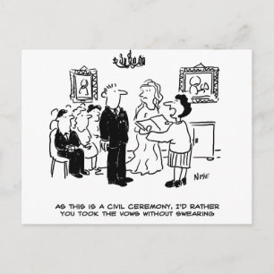 Cartão Postal Cerimônia Civil de Casamento no Cartório de Regist