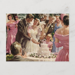 Cartão Postal Cerimônia de casamento vintage