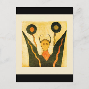 Cartão Postal Cerimonial Americana Nativa de Tambor de Mão Quad