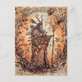 Cartão Postal Cernunnos Deus Celta Hornudo da Natureza