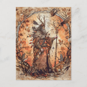 Cartão Postal Cernunnos Deus Celta Hornudo da Natureza