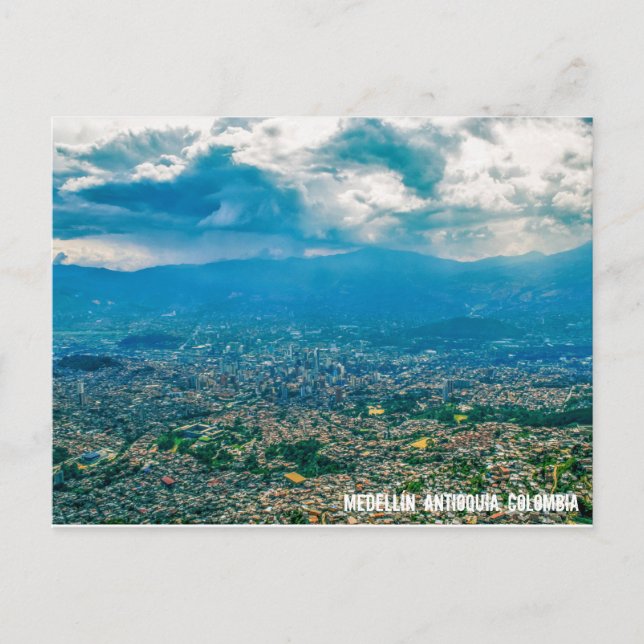 Cartão Postal Cerro Pan de Azúcar, Medellín Colombia View (Frente)