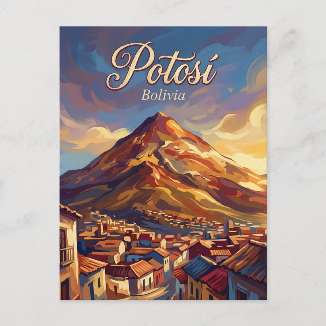Cartão Postal Cerro Rico Bolívia (Frente)