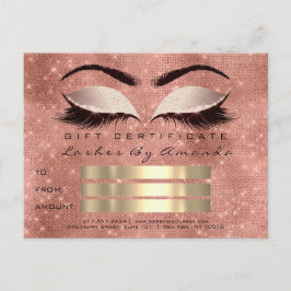 Cartão Postal Certificado de Presente - Lashes Cosmetologistas d