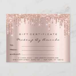 Cartão Postal Certificado Presente Lashes Olhos Maquiagem Artist