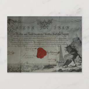 Cartão Postal Certificate issued by the Worshipful Master