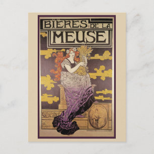 Cartão Postal Cerveja da Meuse por Marc Auguste Bastard