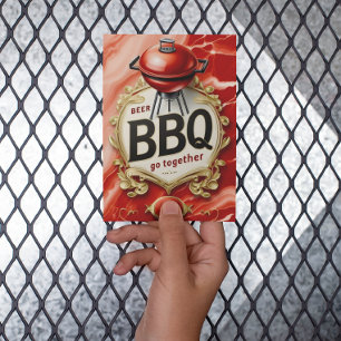 Cartão Postal Cerveja e CHURRASCO vão juntos
