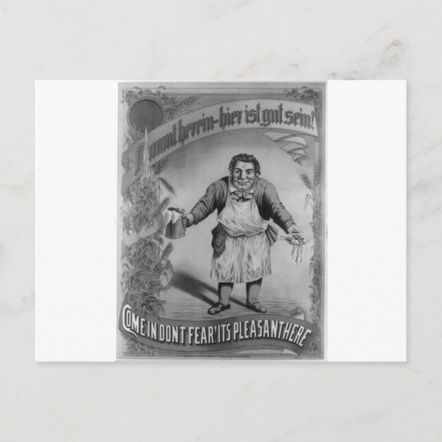 Cartão Postal Cerveja e Comida 1887 (Frente)