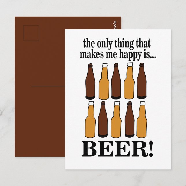 Cartão Postal Cerveja Engraçada (Frente/Verso)