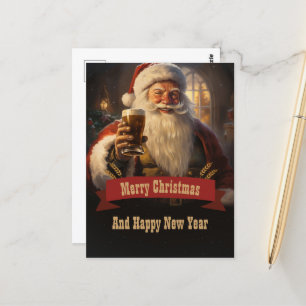 Cartão Postal Cerveja Papai Noel