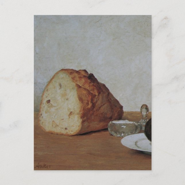 Cartão Postal Cerveja viva e rabanete - Albert Anker (Frente)