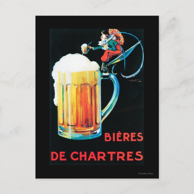 Cartão Postal Cervejas de Poster de Promocional de Chartres (Frente)