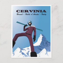 Cartão Postal Cervinia,Breuil,Valle d’Aosta,Itália,