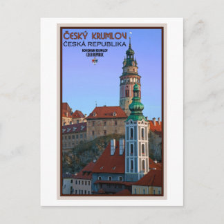 Cartão Postal Cesky Krumlov - Duas Torres