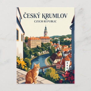 Cartão Postal Cesky Krumlov República Tcheca
