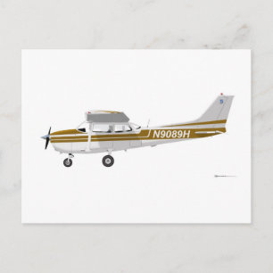 Cartão Postal Cessna 172 Skyhawk Brown