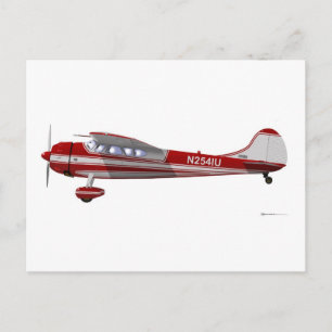 Cartão Postal Cessna 195
