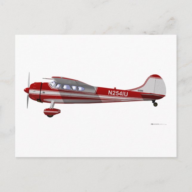 Cartão Postal Cessna 195 (Frente)
