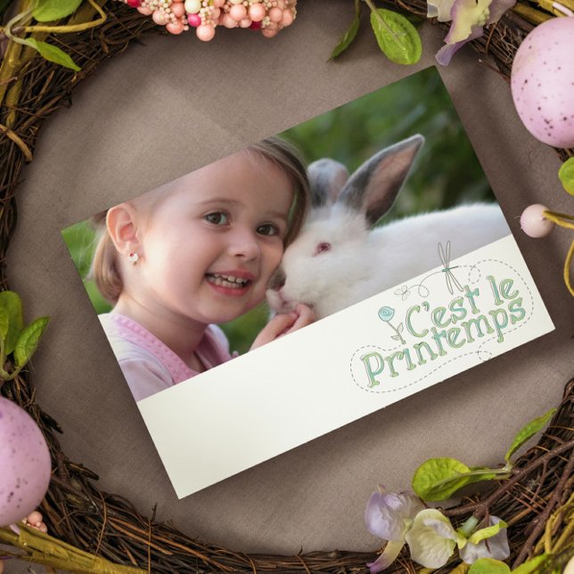 Cartão Postal C'est le printemps - adicionar foto (Criador carregado)