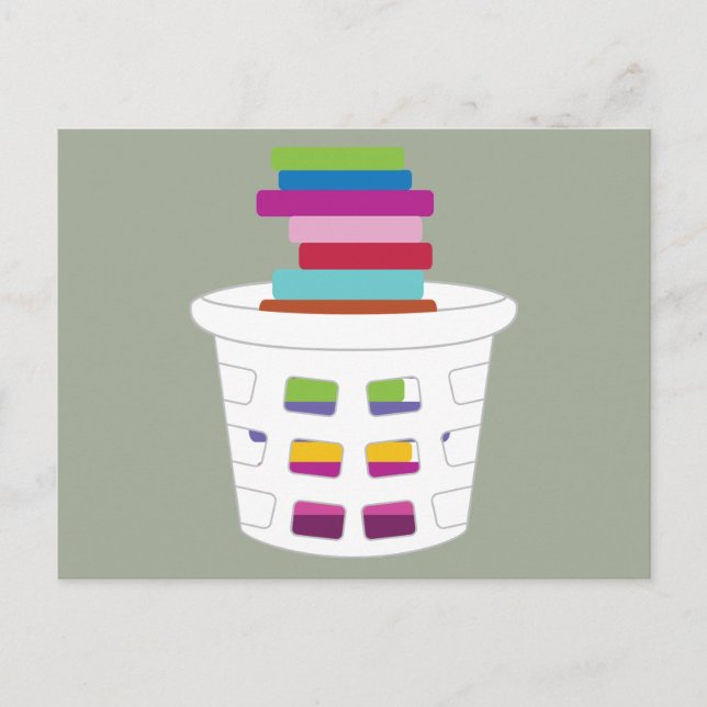 Cartão Postal Cesta de roupa (Frente)