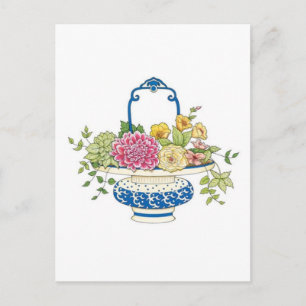 Cartão Postal Cesto Floral