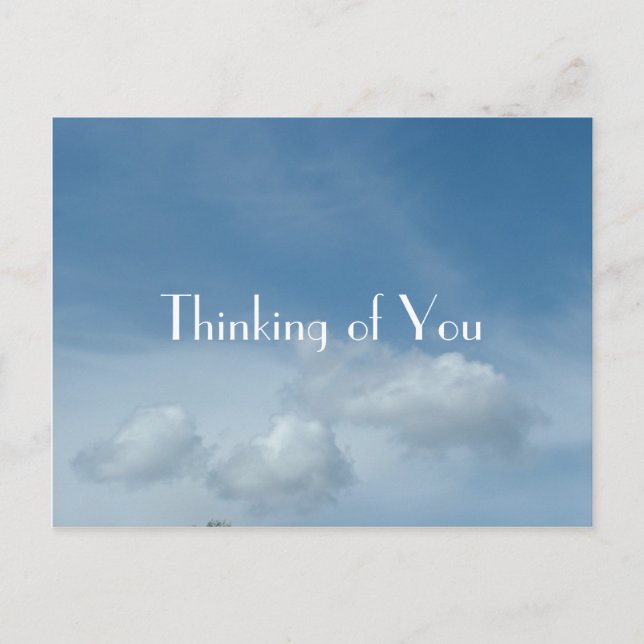 Cartão Postal Céu azul e cartão-postal das nuvens brancas. (Frente)