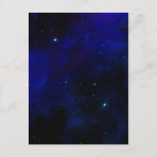 Cartão Postal Céu Azul Meia-Noite com Estrelas