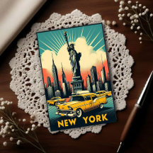 Céu da Cidade de Nova York Vintage 1955