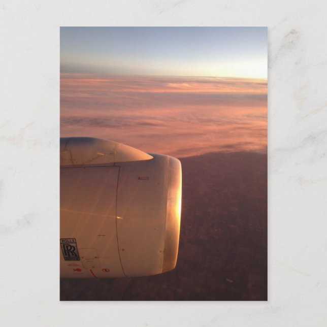 Cartão Postal Céu de um avião 8 (Frente)