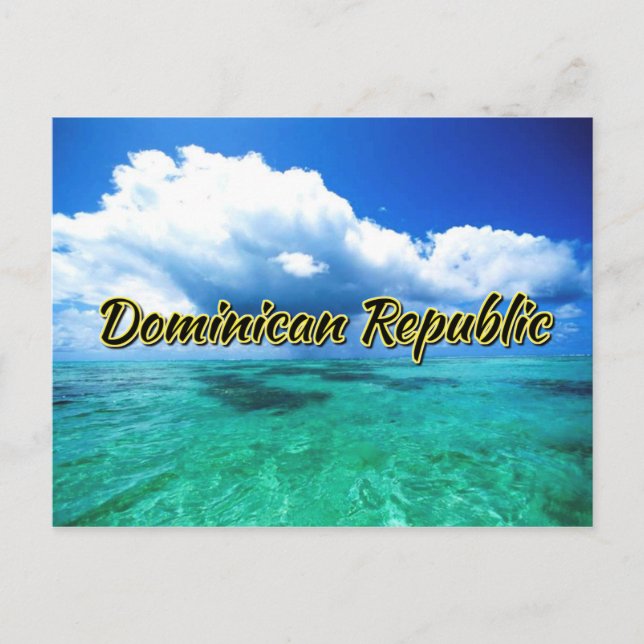 Cartão Postal Céu marinho da República Dominicana (Frente)